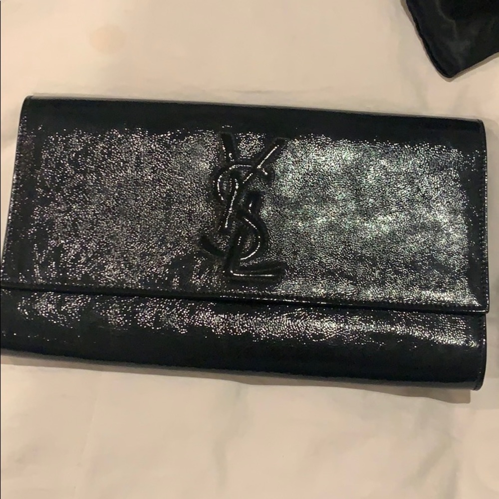 YSL black patent leather clutch - Picture 3 of 6